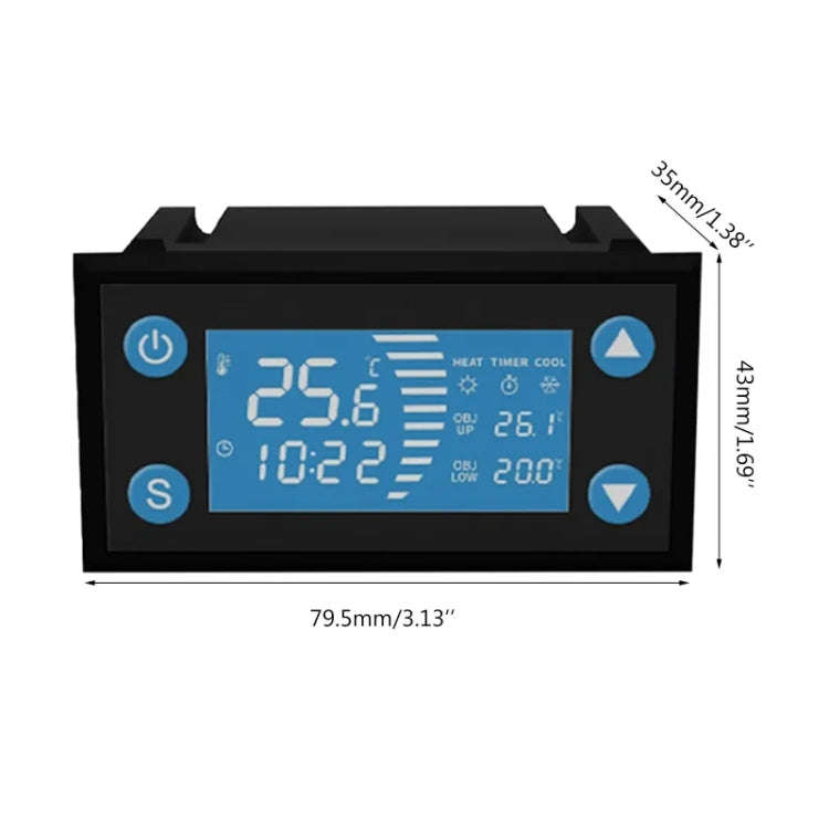 W-1213 Intelligent Digital Display Fish Tank Climbing Pet Thermostat Planting Hatch Breeding Temp...