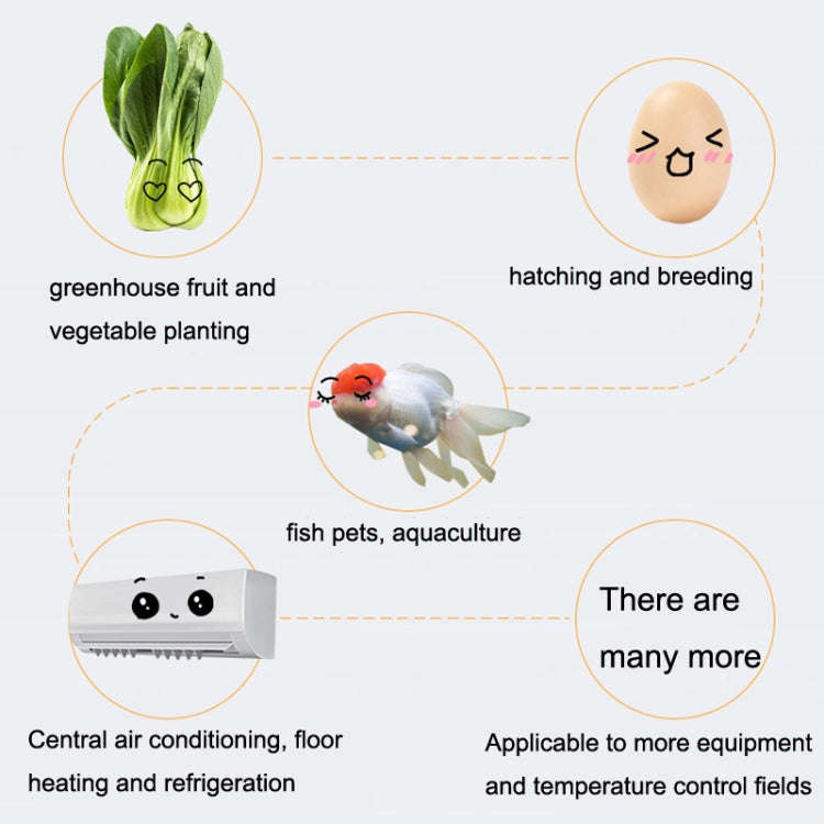 W-1213 Intelligent Digital Display Fish Tank Climbing Pet Thermostat Planting Hatch Breeding Temp...