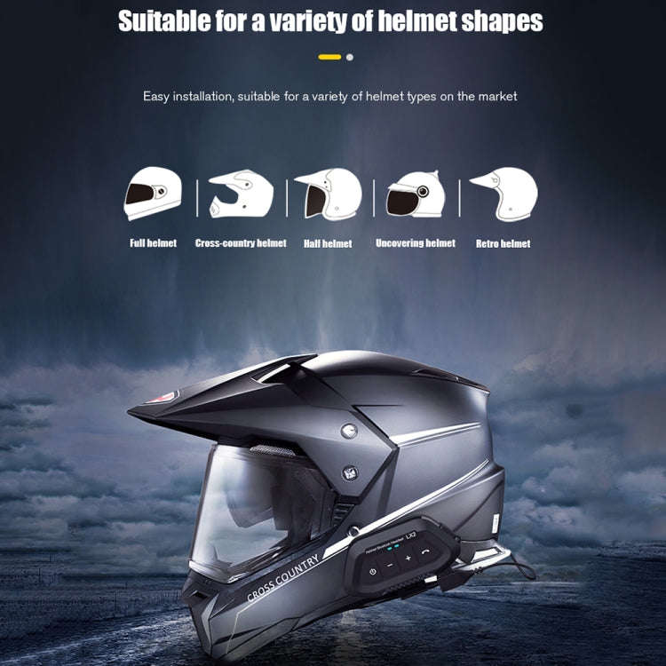 LX2 Motorcycle Helmet Bluetooth Earphone Waterproof Noise Canceling Motorcycle Headphones(Black)
