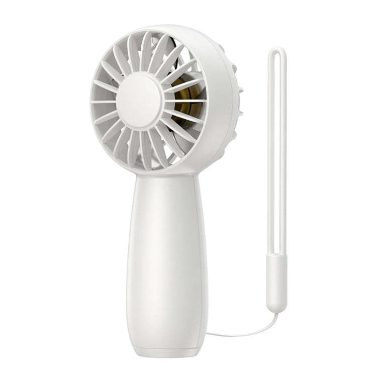 USB Outdoor Mini Handheld Brushless Motor Fan, Style: 1500mAh(White)