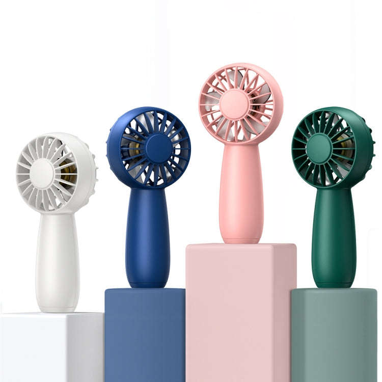 USB Outdoor Mini Handheld Brushless Motor Fan, Style: 1500mAh(Dark Green)