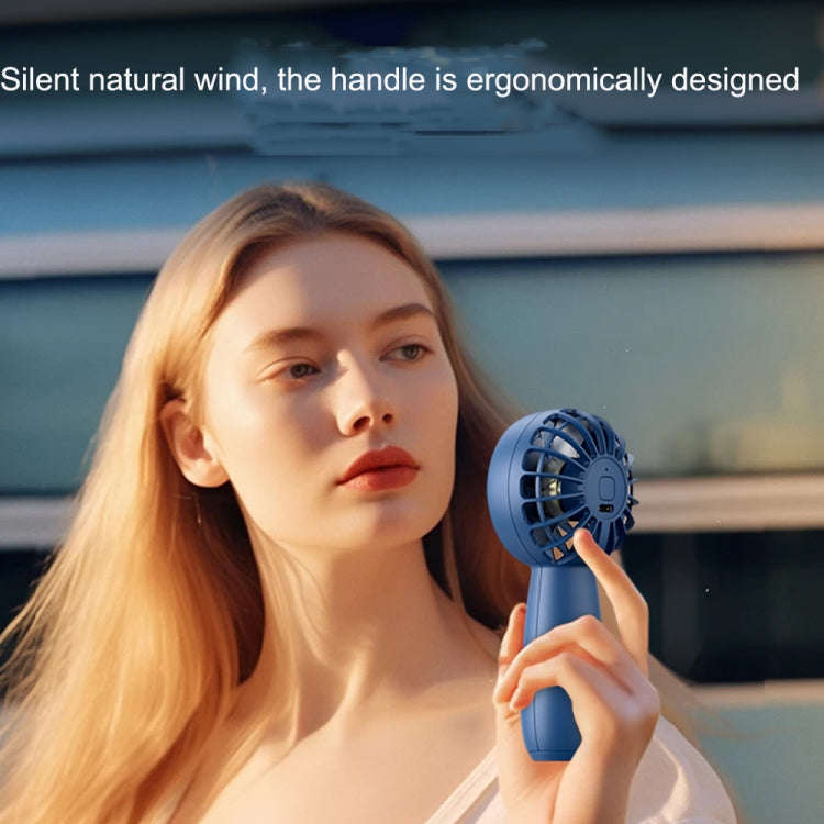 USB Outdoor Mini Handheld Brushless Motor Fan, Style: 1500mAh(Dark Green)