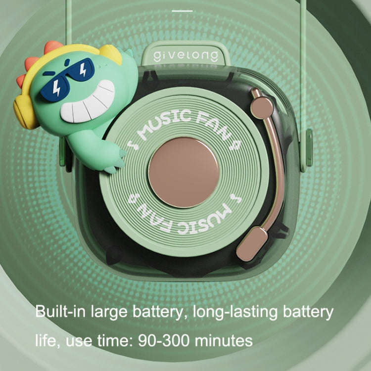 GL120-123 Hanging Neck Fan Summer Handheld USB Portable Mini Fan(Green)