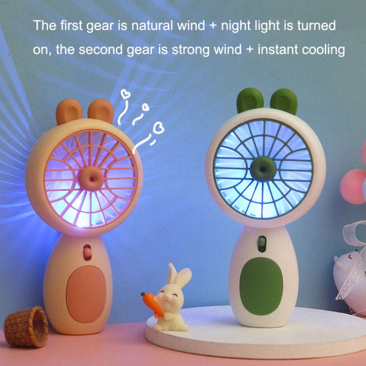 AP238 Outdoor Mini Portable Handheld USB Fan Night Light(Green)
