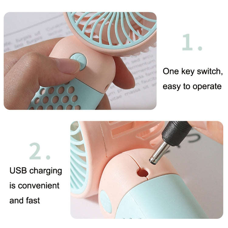 Z8 Handheld Cute Mini USB Fan Portable Dormitory Desktop Fan(Yellow)