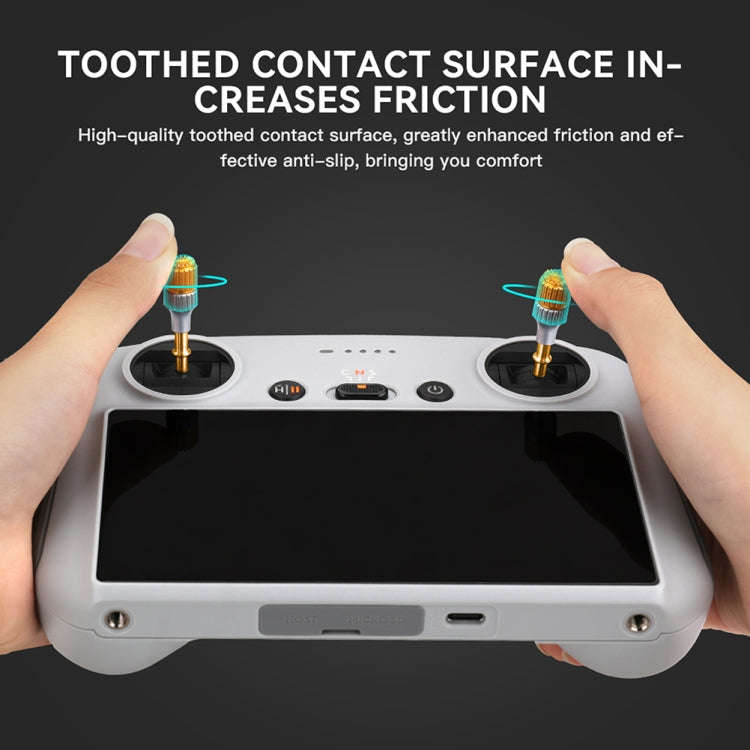 For DJI Mini 3 Pro RCSTQ Aluminum Alloy Two Color Telescopic Joystick With Screen Remote Control ...
