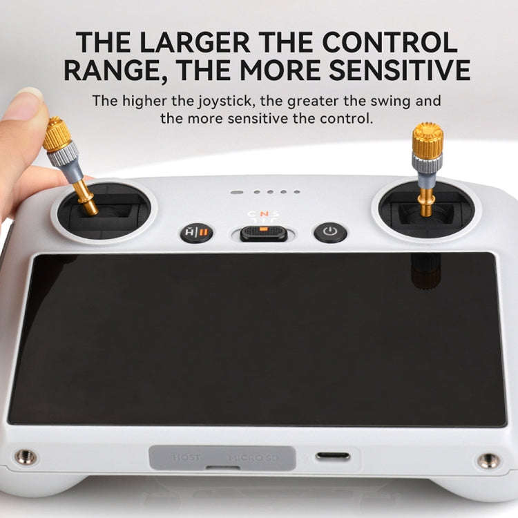 For DJI Mini 3 Pro RCSTQ Aluminum Alloy Two Color Telescopic Joystick With Screen Remote Control ...