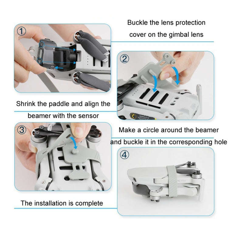 For DJI Mavic Mini / Mini 2 SE RCSTQ Gimbal Protection Kit Paddle Restrainer(Black)