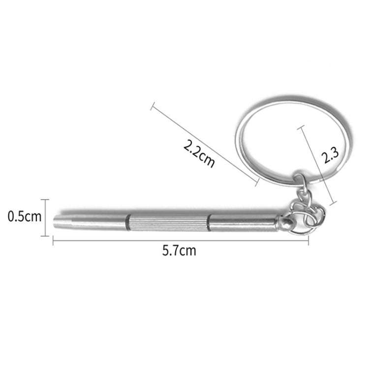 3 In 1 Watch Repair Mini Screwdriver Multifunctional Eyeglass Repair Screwdriver(Plastic Handle)