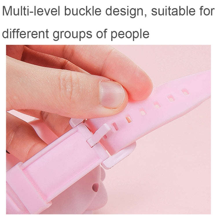 1158 Cartoon Shape Children Watch Fan USB Charging Portable Wrist Mini Fan(Pink)