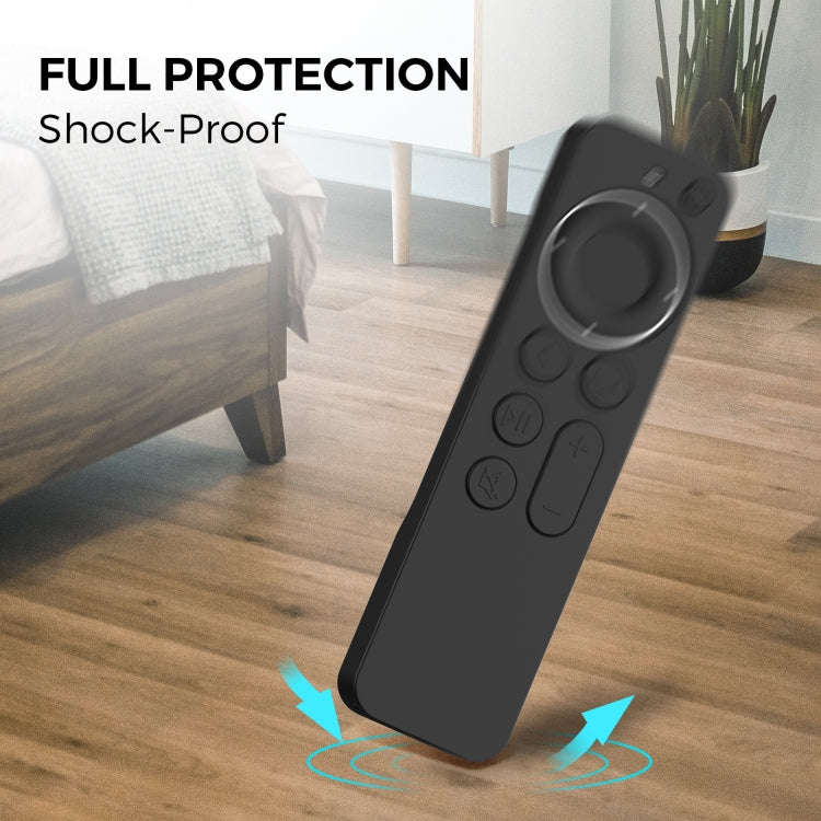 For Apple TV Siri Remote 2/3 AhaStyle PT165 Remote Controller Silicone Protective Case(Black)