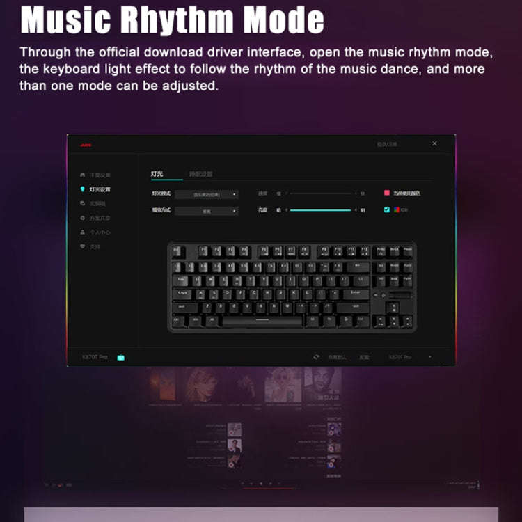 Ajazz K870T Pro 87 Keys Three Mode Wireless/Bluetooth/Wired Pluggable RGB Mechanical Keyboard Red...
