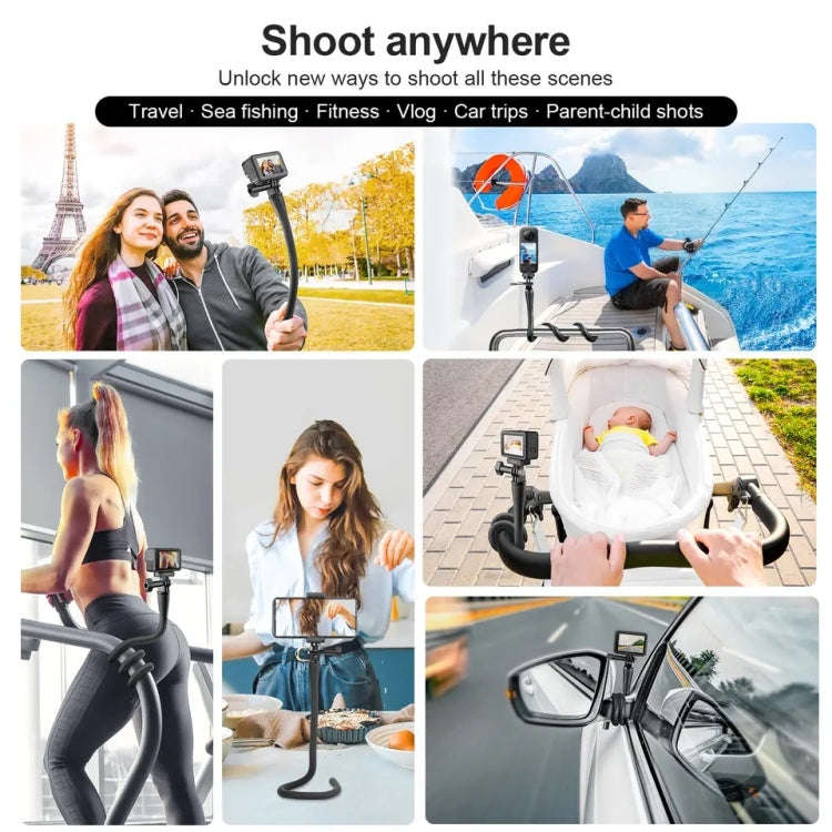 TELESIN Flexible Mount Bracket Octopus Tripod For Mini Action Camera and Mobile Phone,Spec: With ...