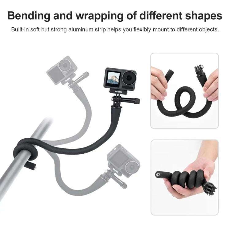 TELESIN Flexible Mount Bracket Octopus Tripod For Mini Action Camera and Mobile Phone,Spec: With ...