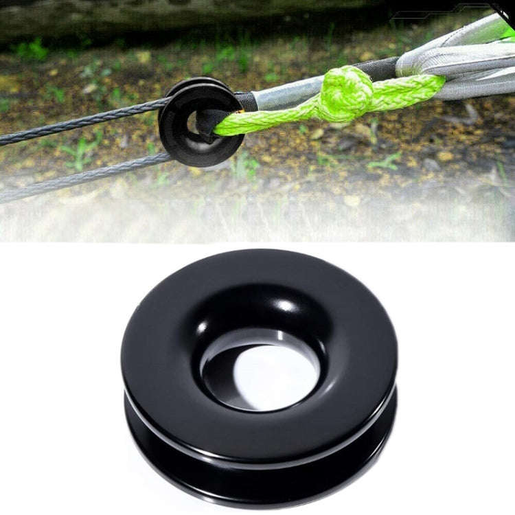 Aluminum Snatch Recovery Ring For 3/8" & 1/2" Rope(Black)