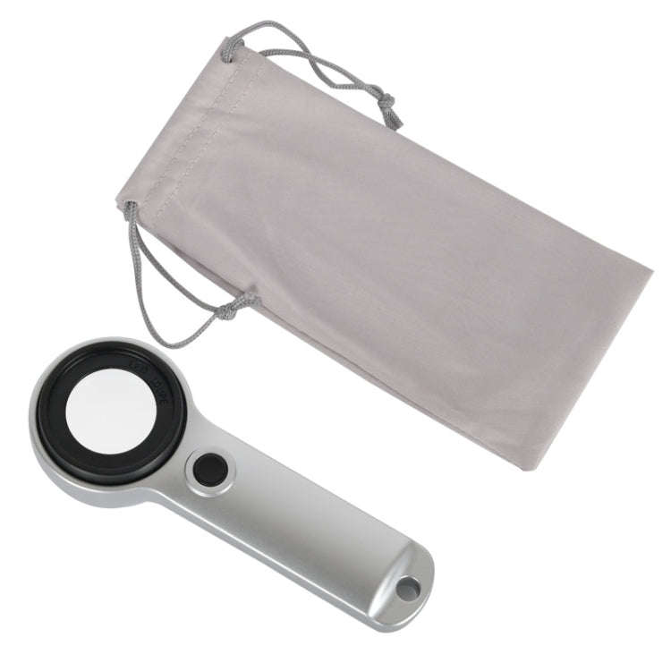 30X Handheld Rechargeable Jewelry Appraisal Magnifier LED Currency Detector Light