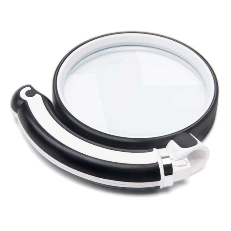 75mm Rubber Handle Folding Rotating Hand Magnifying Glass
