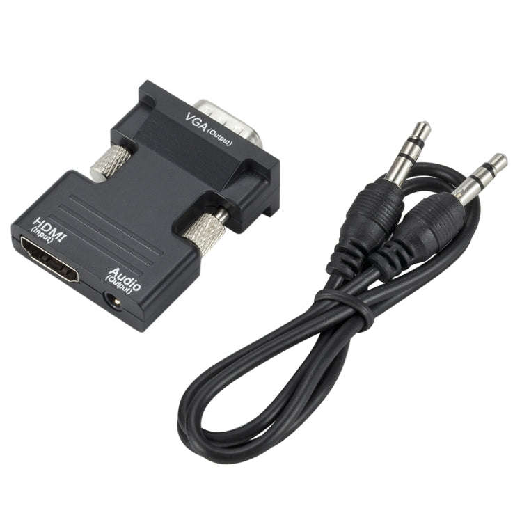 HDMI to VGA Projector HDMI Adapter With Audio Cable Computer HD Converter