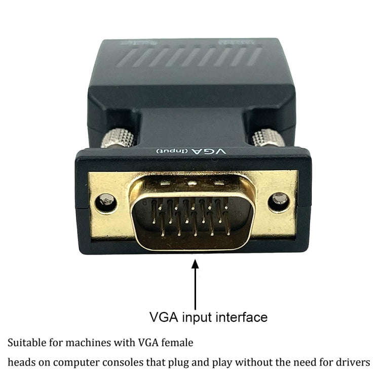 VGA to HDMI Projector HDMI Adapter With Audio Cable Computer HD Converter