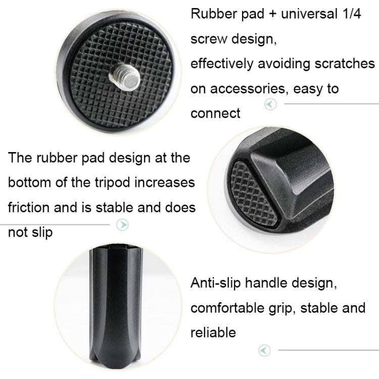 RCGEEK for DJI OSMO Pocket 2 Universal Mini Tripod PTZ Camera Accessories(Black)