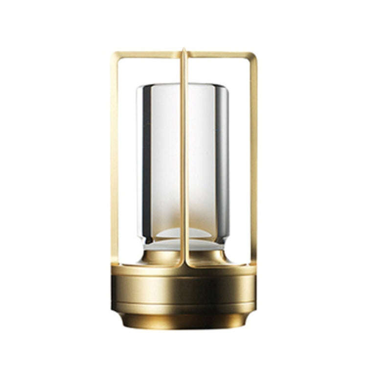 Vintage All Aluminum Cross Table Lamp Hotel Portable Outdoor Camping Touch Night Light, Battery C...