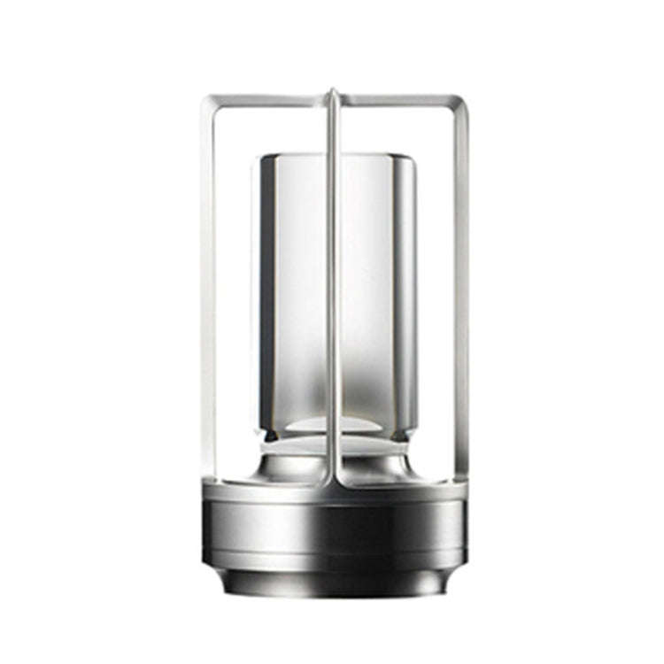 Vintage All Aluminum Cross Table Lamp Hotel Portable Outdoor Camping Touch Night Light, Battery C...