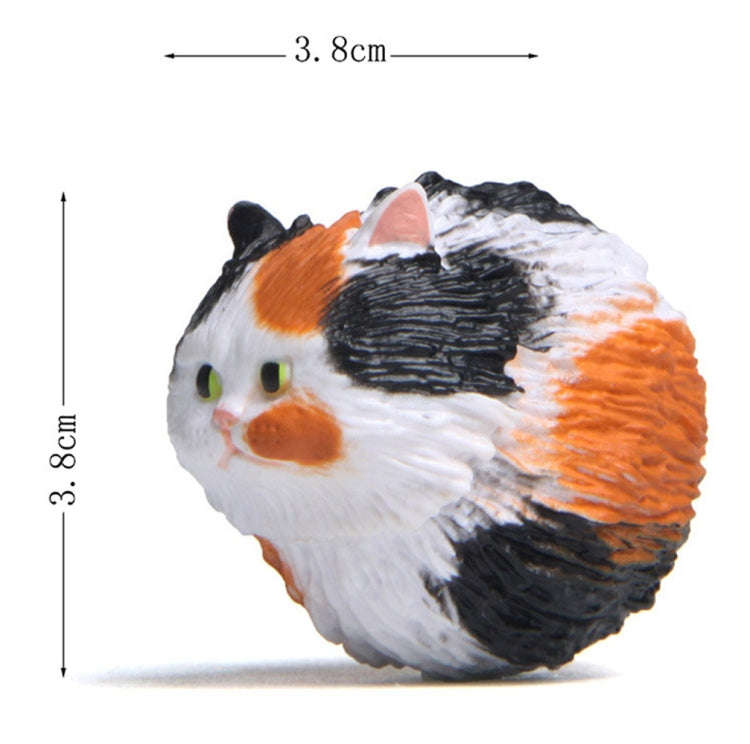 Round Little Tiger Cat Keychain Cartoon Key Ring Ornament(Gray)