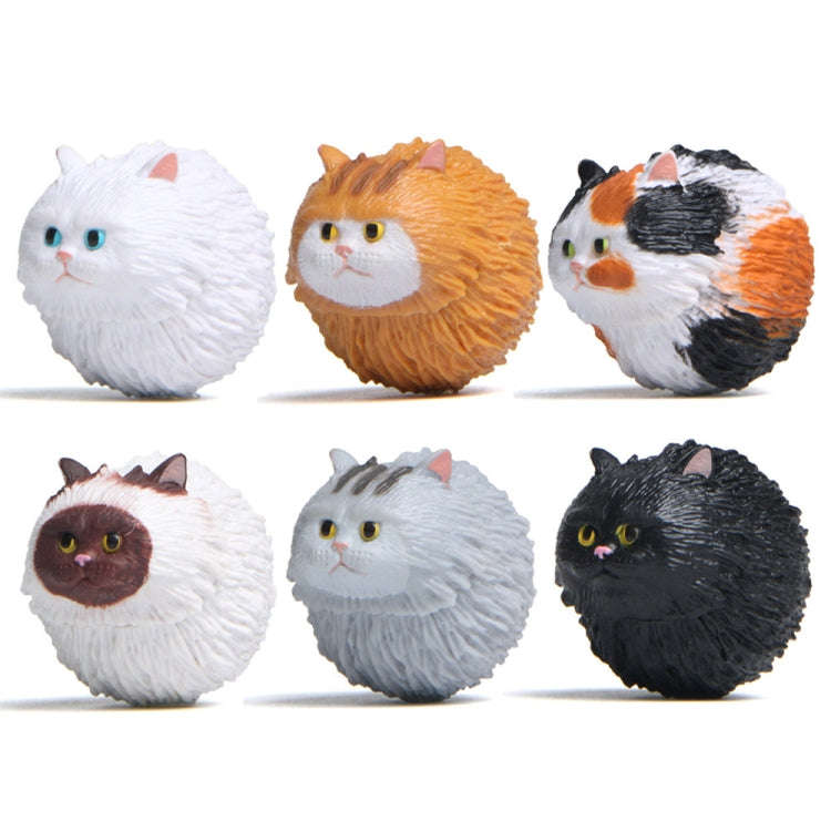 Round Little Tiger Cat Keychain Cartoon Key Ring Ornament(Gray)