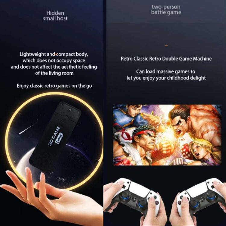 U9 PRO HDMI HD 2.4G Wireless PSP TV Double Game Console 128G 12000+ Games
