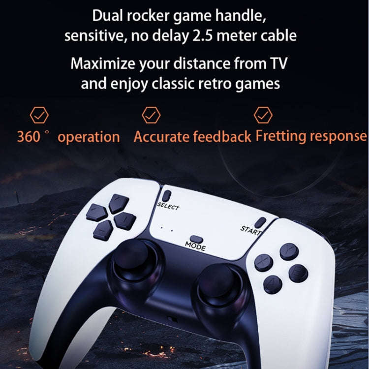 M8 Pro Y3Lite U8 Plus For PS1 2.4G Wireless HDMI HD 4K Dual Game Console 128G 20000+ Games
