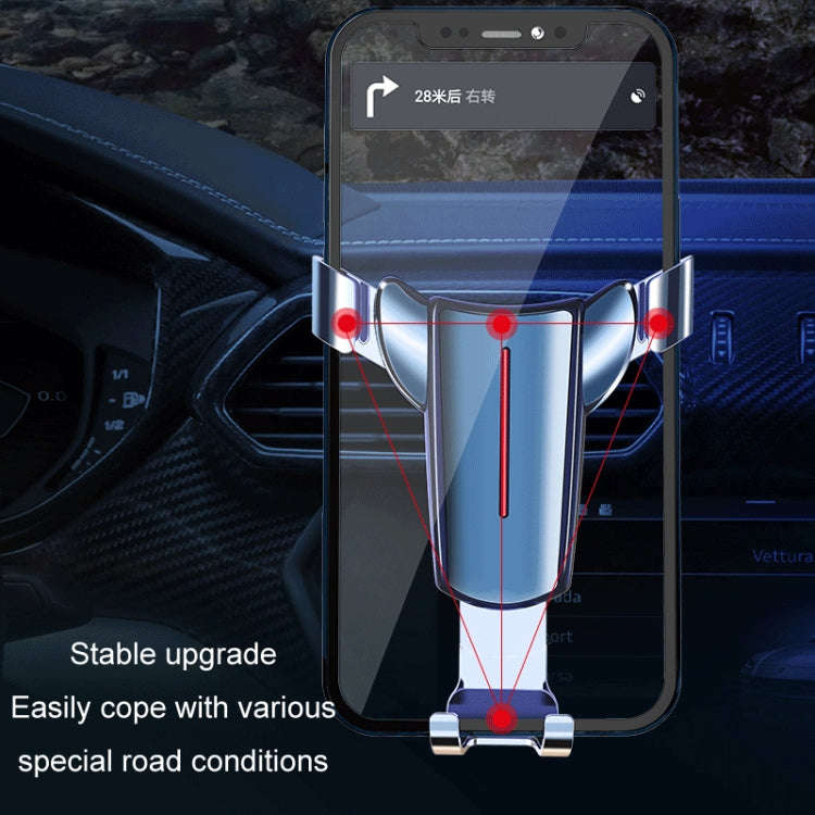 Air Outlet Triangular Gravity Sensor Car Mobile Phone Holder, Color: Black Hook Clip