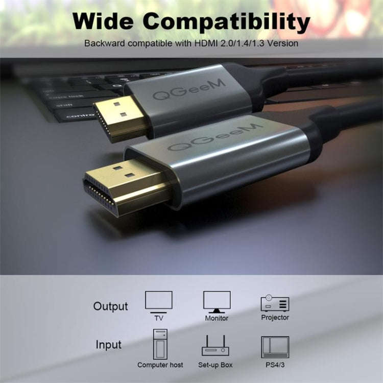 QGeeM QG-AV17 HDMI To HDMI Connection Cable Support 8K&60Hz 3m Length