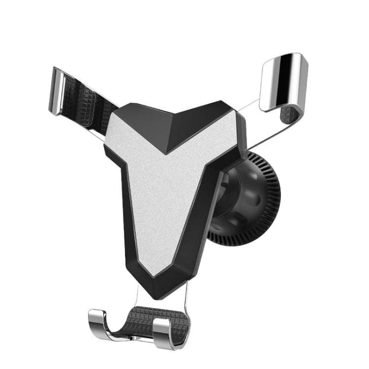 Gravity Navigation Car Air Outlet Triangular Mobile Phone Holder(Silver)