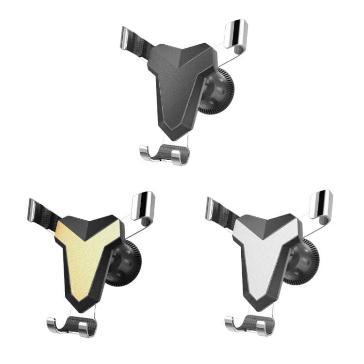 Gravity Navigation Car Air Outlet Triangular Mobile Phone Holder(Gray)