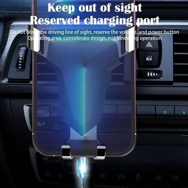 Gravity Navigation Car Air Outlet Triangular Mobile Phone Holder(Gray)