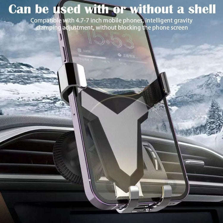 Gravity Navigation Car Air Outlet Triangular Mobile Phone Holder(Gray)