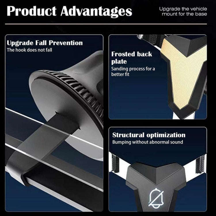 Gravity Navigation Car Air Outlet Triangular Mobile Phone Holder(Gray)