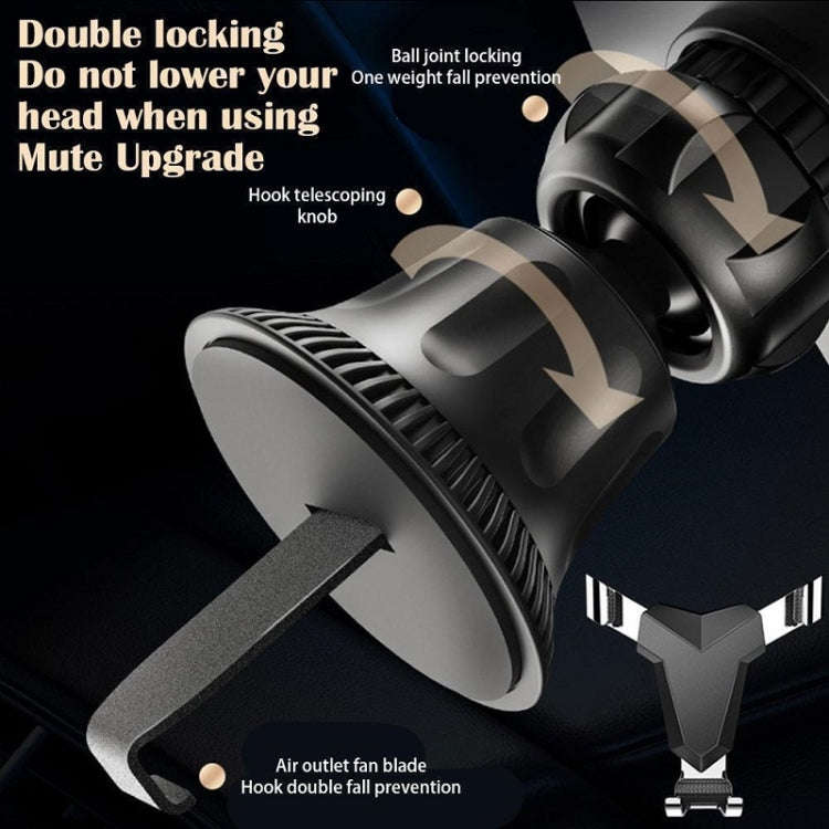 Gravity Navigation Car Air Outlet Triangular Mobile Phone Holder(Gray)