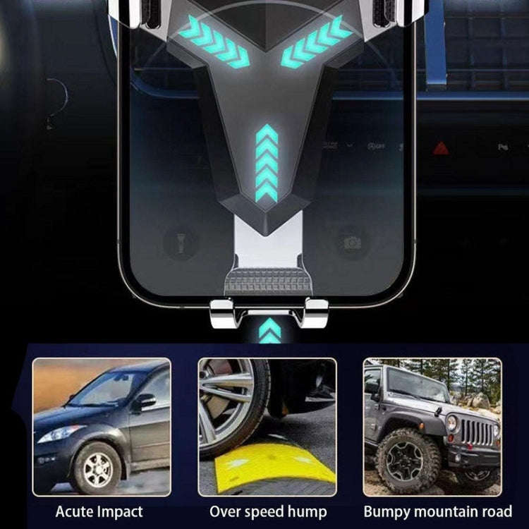 Gravity Navigation Car Air Outlet Triangular Mobile Phone Holder(Gray)