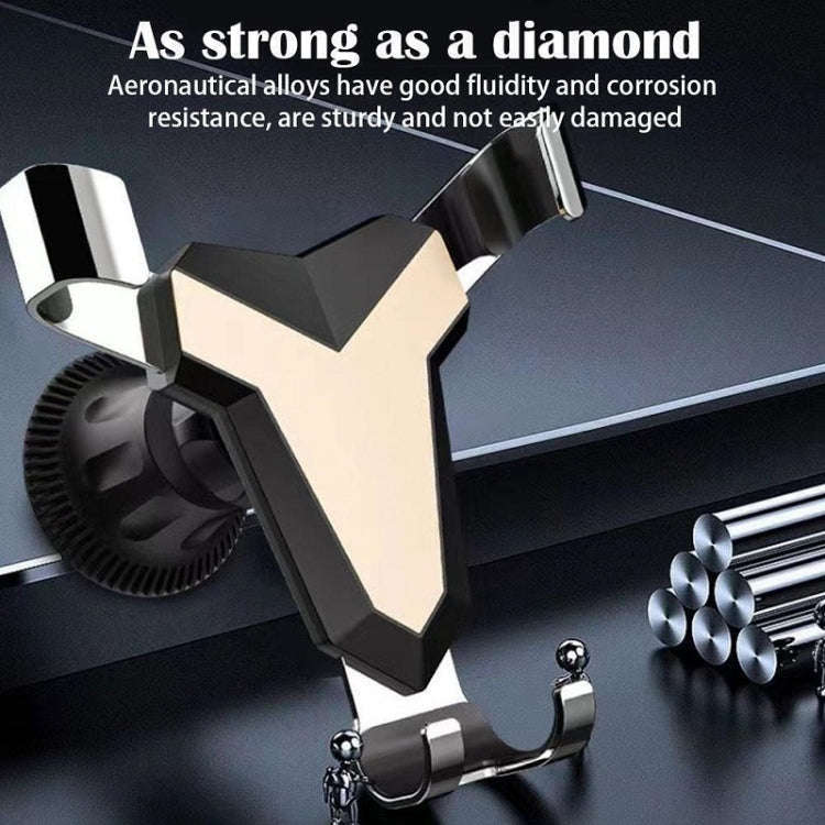 Gravity Navigation Car Air Outlet Triangular Mobile Phone Holder(Gray)
