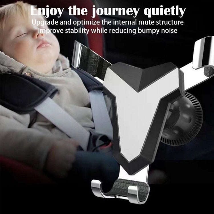 Gravity Navigation Car Air Outlet Triangular Mobile Phone Holder(Gray)