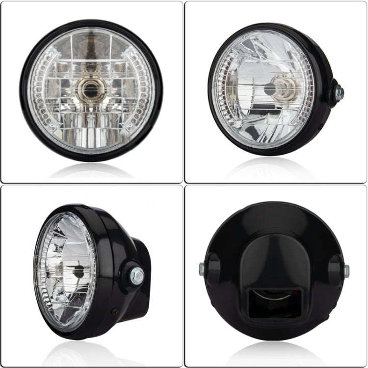 Motorcycle 7 Inch LED Headlight Angel Ring With Steering Function(No Bracket)