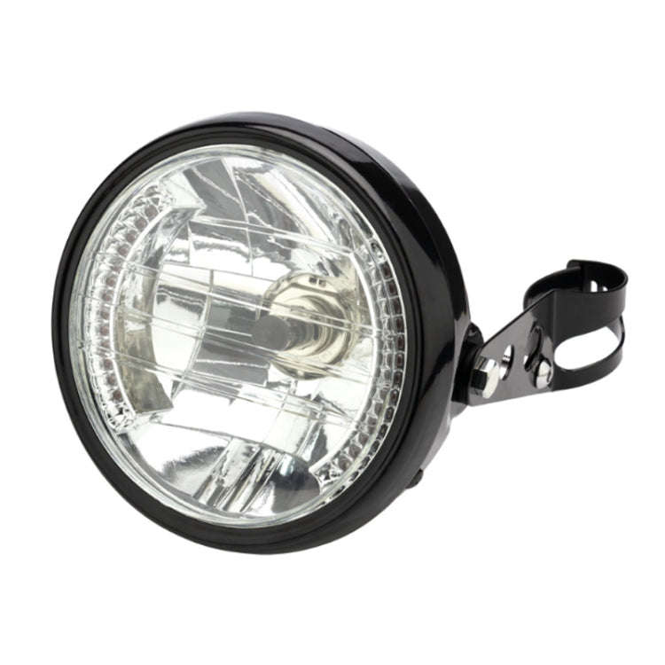 Motorcycle 7 Inch LED Headlamp Angel Ring Steering Function With Bracket(Shock Absorber Diameter ...
