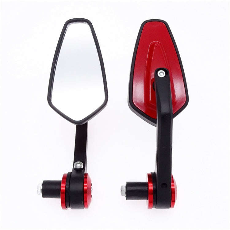 Motorcycle Handle All Aluminum Cherry Rearview Mirror(Red)