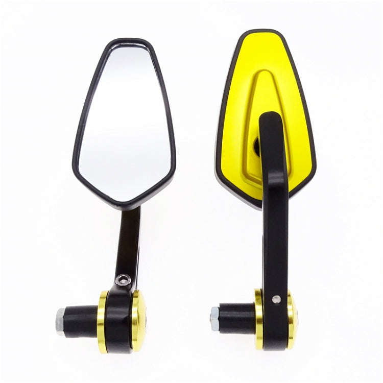 Motorcycle Handle All Aluminum Cherry Rearview Mirror(Gold)