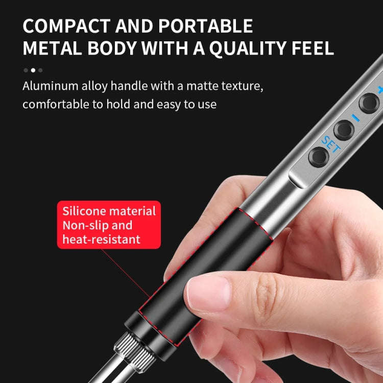 T12-BC2 PTS100 Intelligent Portable Digital Display Small Constant Temperature Repair Soldering I...