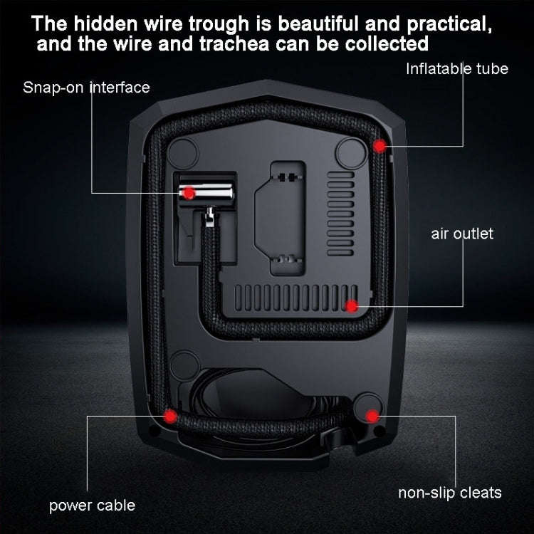 SUITU  ST-5002 DC 12V Car Air Compressor Tire Inflator 150 PSI Auto Air Pump Pointer Model+Toolbox