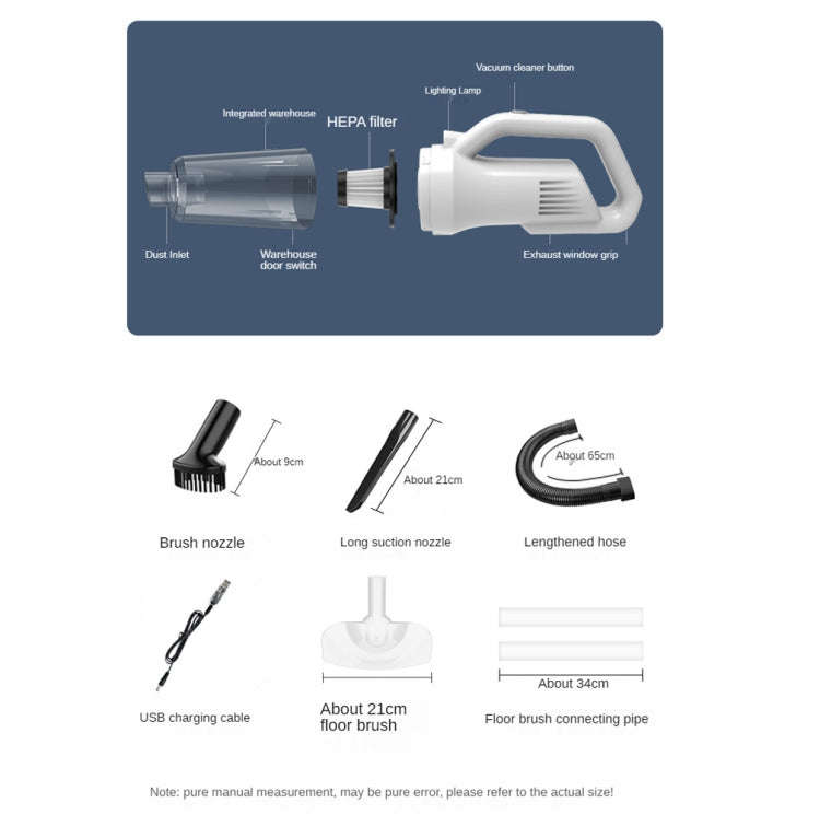 SUITU  ST-6101 120W 35500rpm Cordless Car Vacuum Cleaner,Spec: Upgraded 3 Section 11.1V