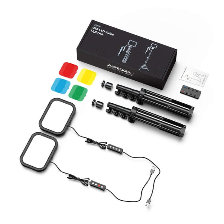 APEXEL APL-FL19 Live Portrait Soft Light Photography Dual Bracket Four-color Fill Light