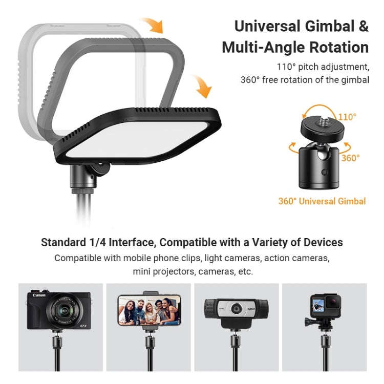 APEXEL APL-FL19 Live Portrait Soft Light Photography Dual Bracket Four-color Fill Light